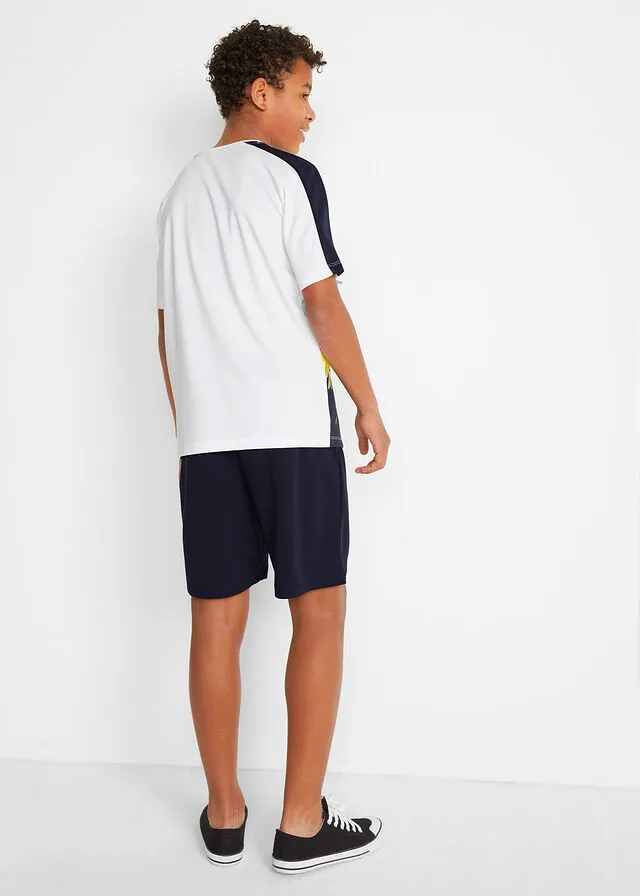 Camiseta y pantalón deportivos para niños (2 piezas) Blanco